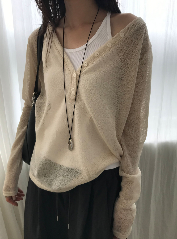美背V領細帶修身背心