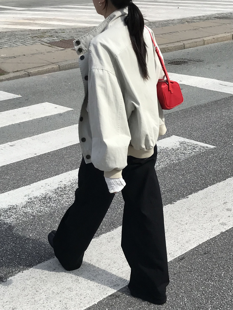 美色極簡低腰修身直褲