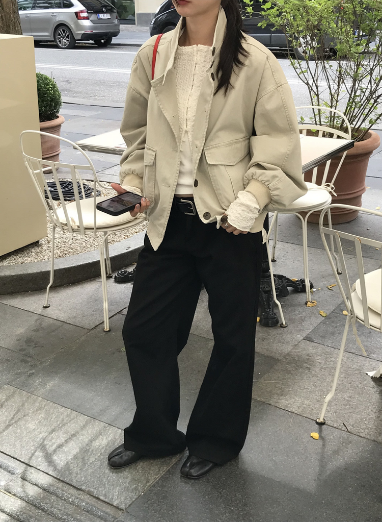 美色極簡低腰修身直褲