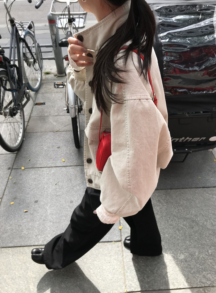 美色極簡低腰修身直褲