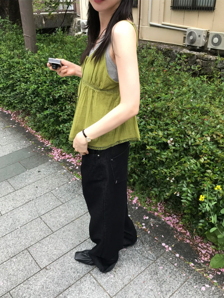 口袋明線細節牛仔褲
