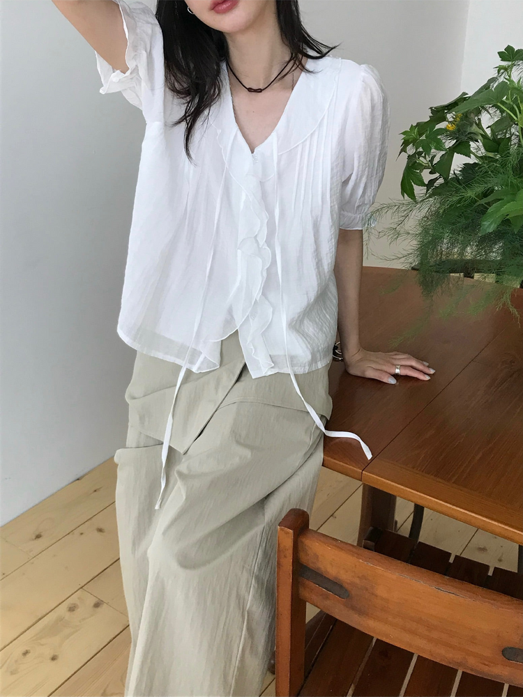 輕薄鬆緊腰可拆式裙褲