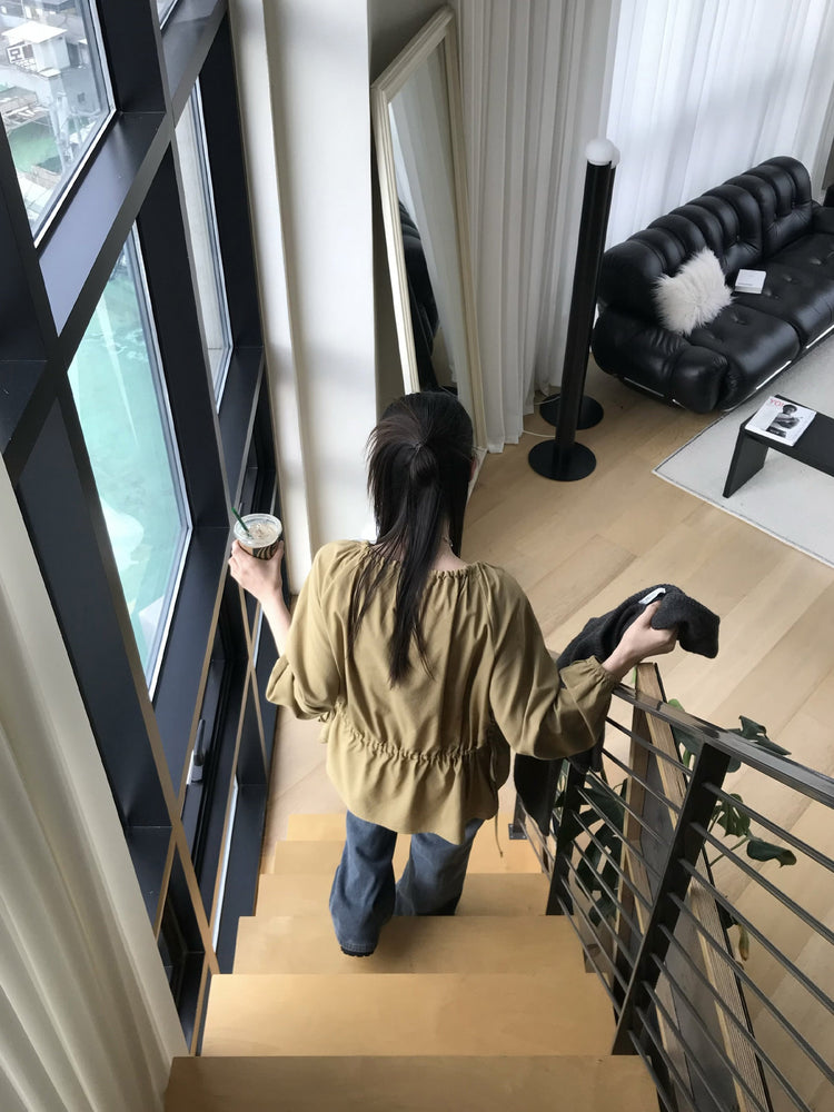 隱形橡筋腰頭直腿內刷毛牛仔褲