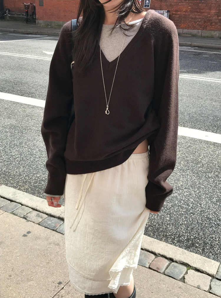 船領弧下擺修腰上衣