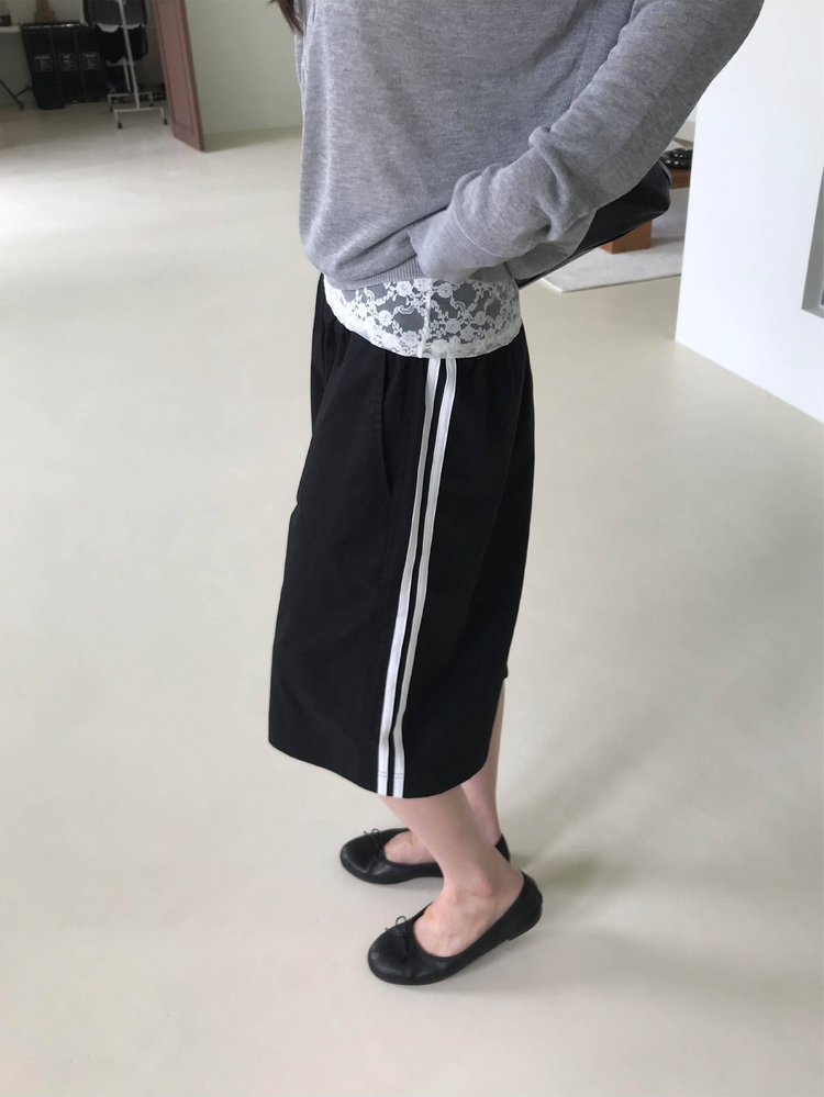 美色透膚V領針織上衣