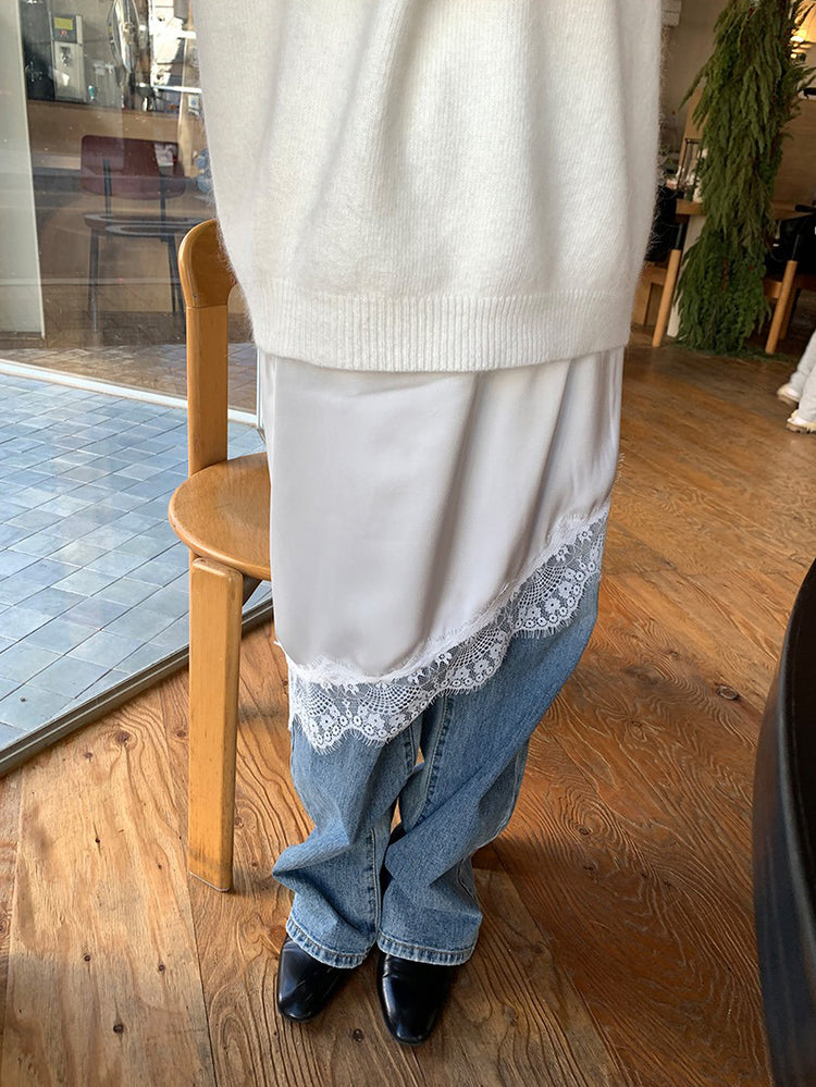 美色斜肩寬鬆束口毛衣