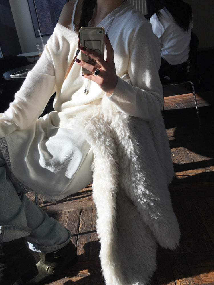 霧光蕾絲邊連身裙