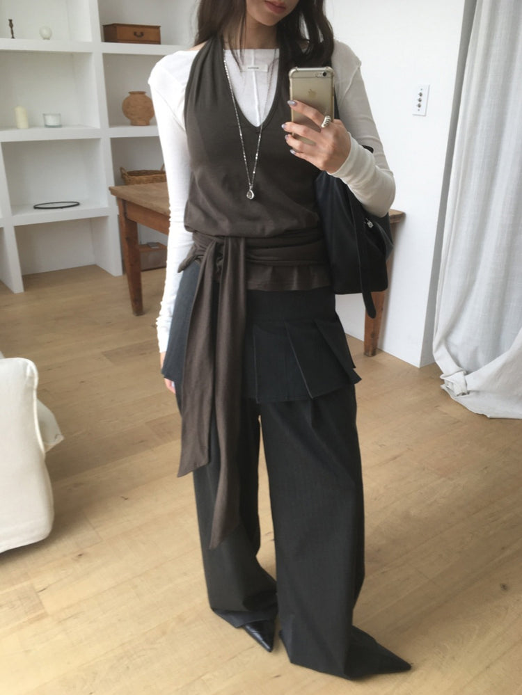 條紋百褶裙片