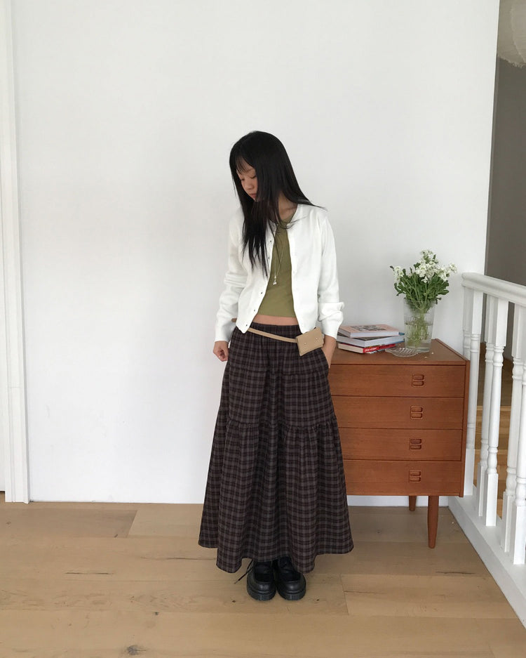 美色圓領排鈕針織外套