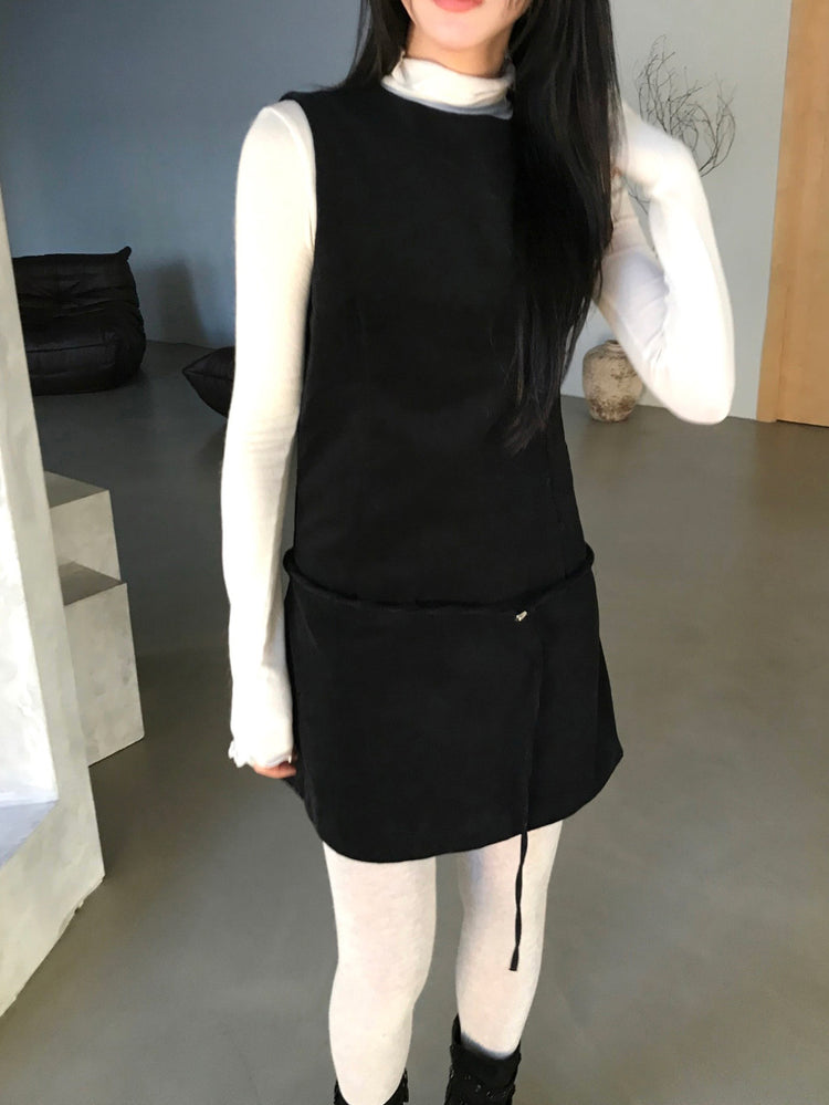 經典極簡腰帶細節連身裙