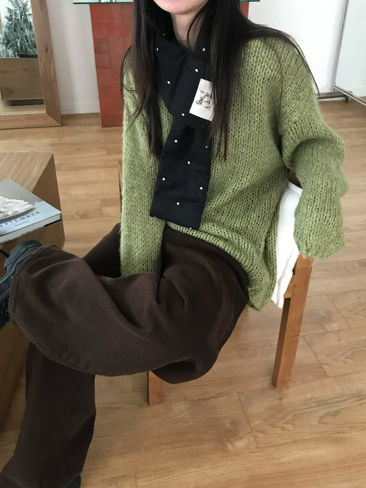 基礎美色內刷毛繭型褲