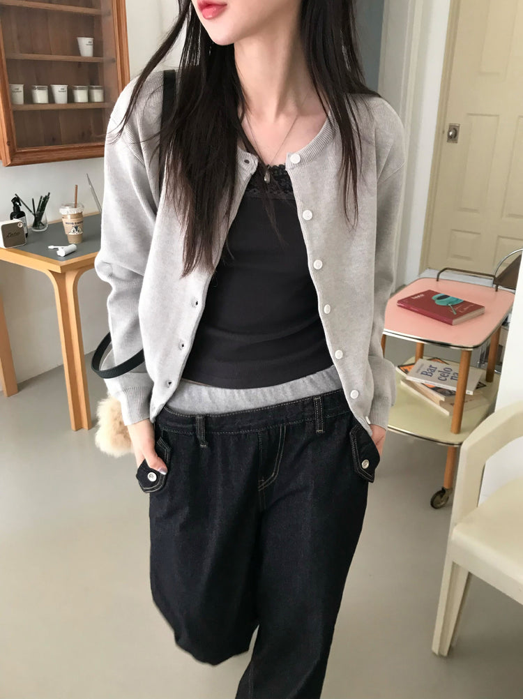 蕾絲邊平口背心