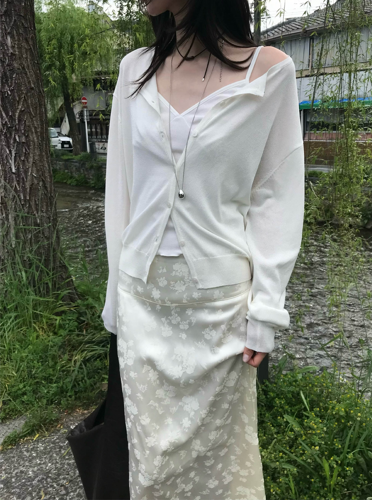 光澤感暗花紋理直裙