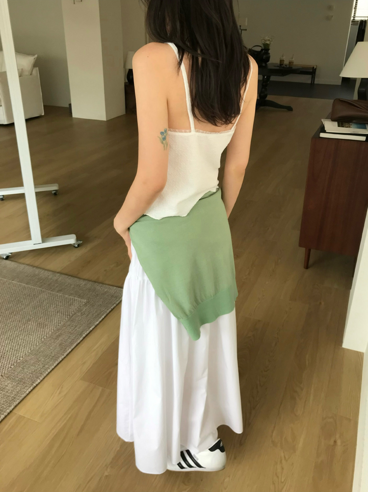透膚深V針織上衣