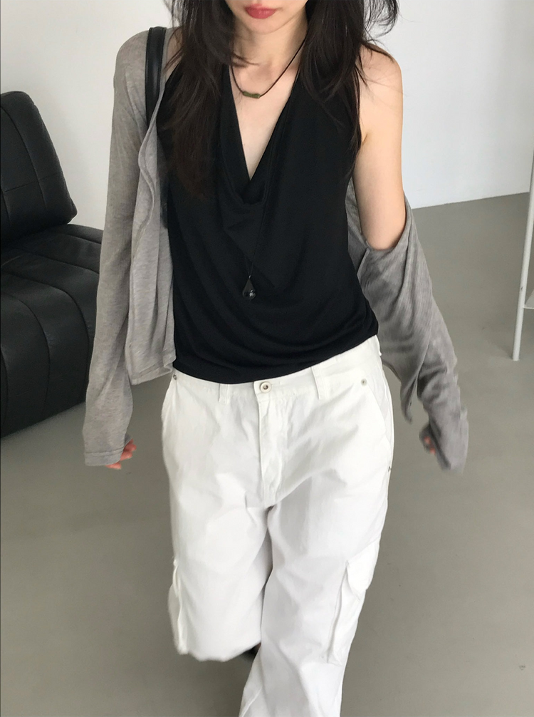 Unisex簡約口袋工裝褲