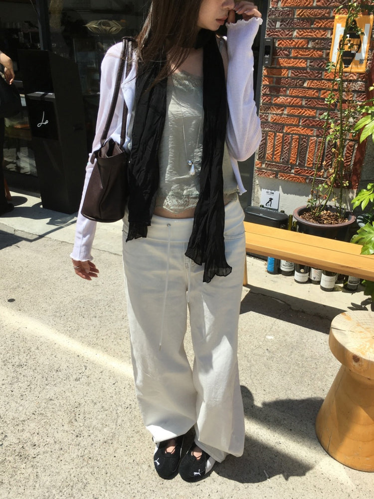 春季美色花邊細節排鈕外套