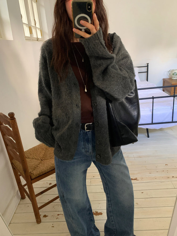 復古美刷色側前壓線細節牛仔褲