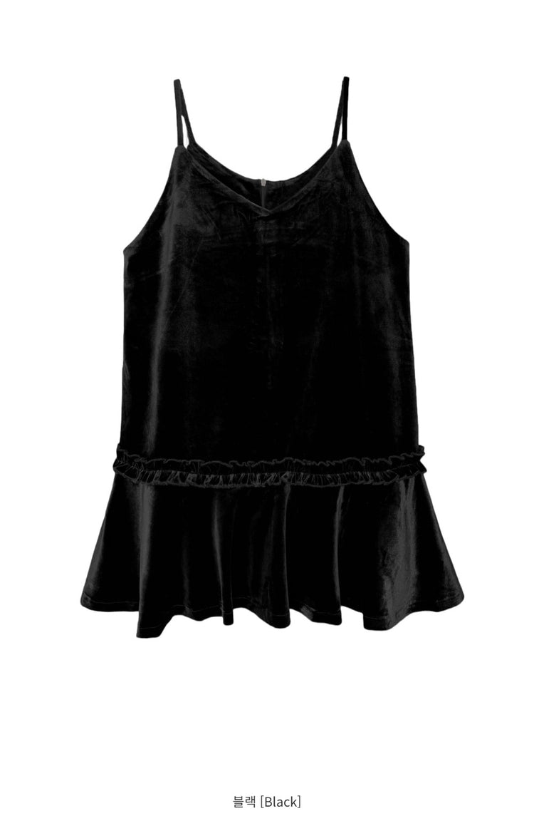 高質絲絨百褶細節連身裙