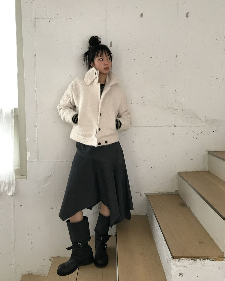 洗水不規則設計感半裙