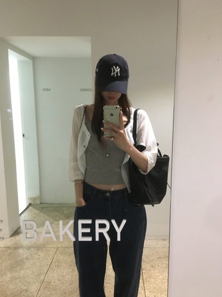 心形紋理抓皺細節背心