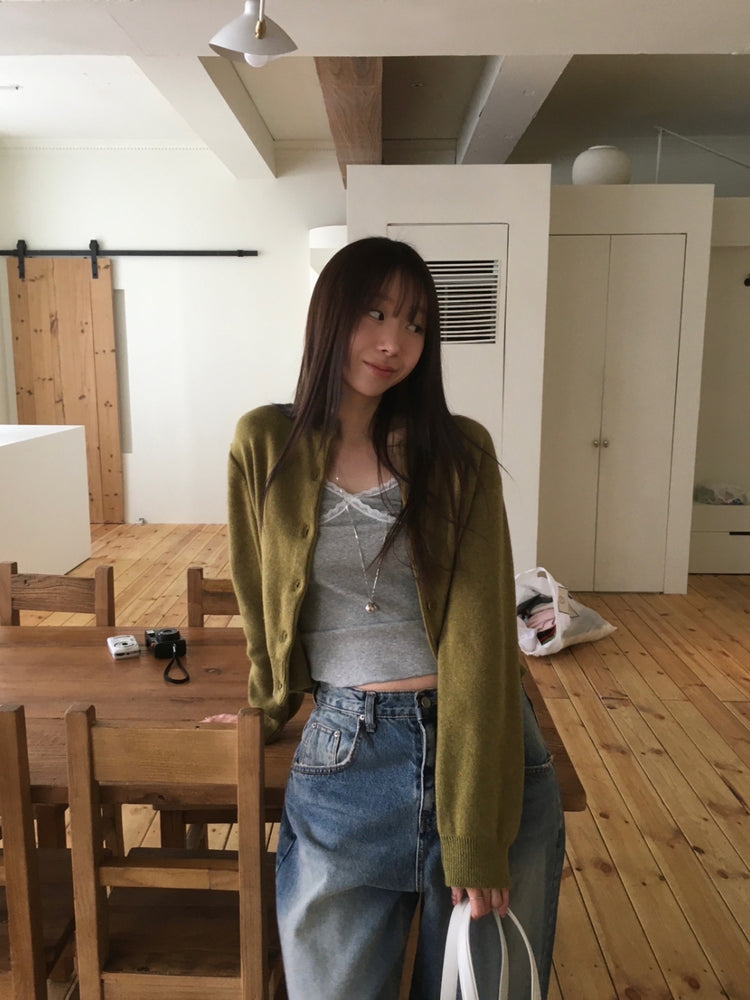 蕾絲邊可調節細節背心