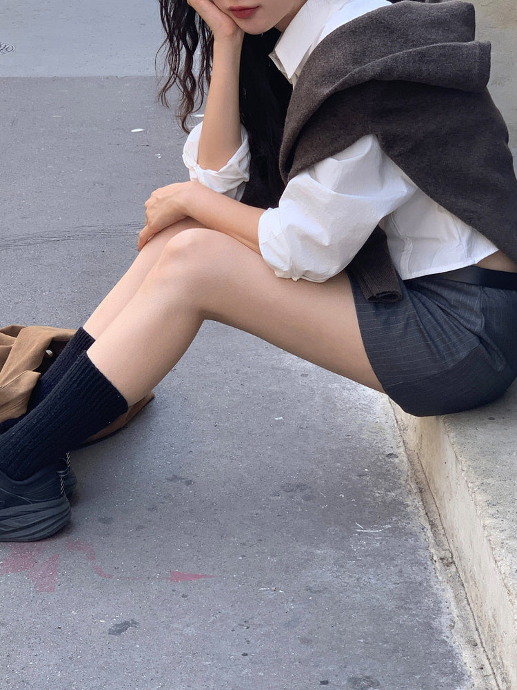 美式合身修腰襯衫