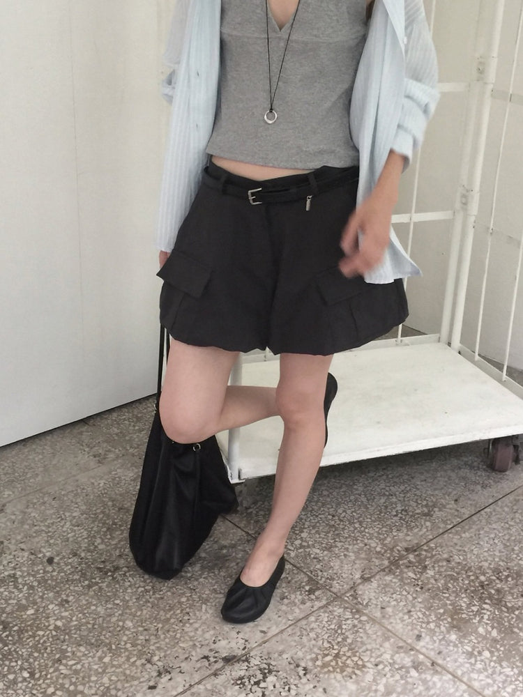 工裝花苞設計感短褲