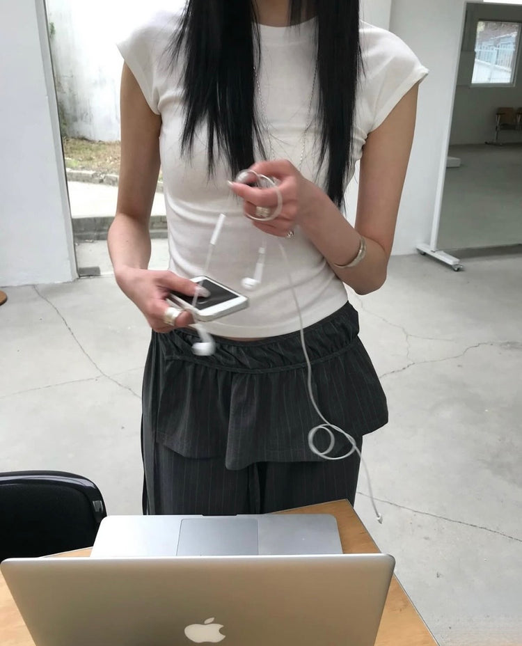 透膚立體花設計感上衣