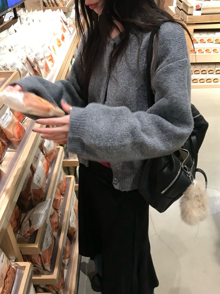 微透美色基礎袖細節上衣