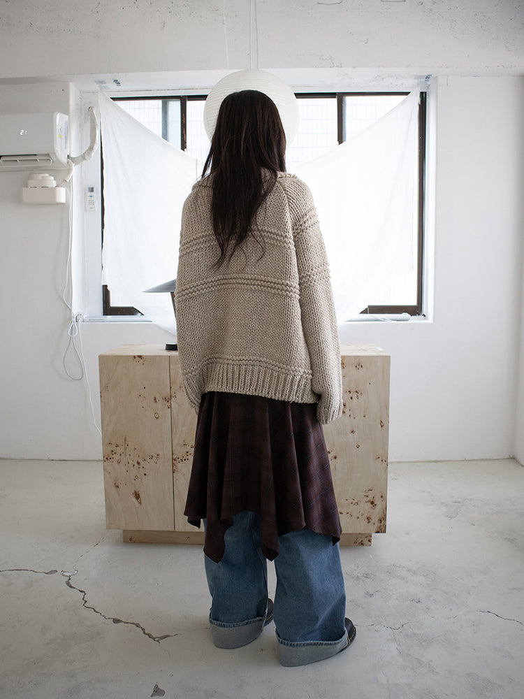 格紋不規則下擺半裙