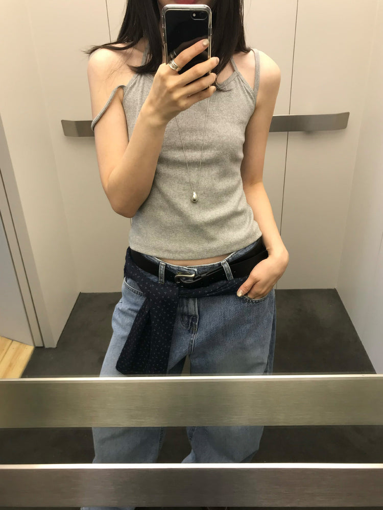 垂帶掛脖綁帶背心