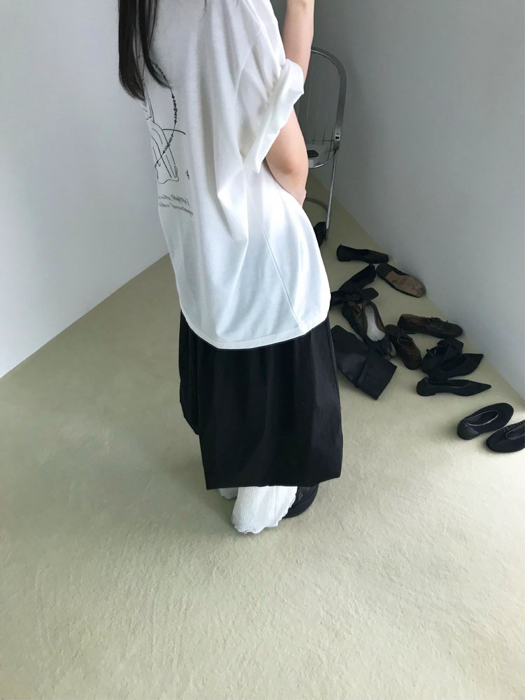 蛋糕圖案印花寬鬆t