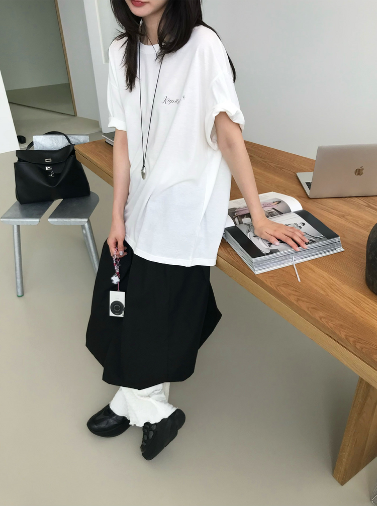 蛋糕圖案印花寬鬆t