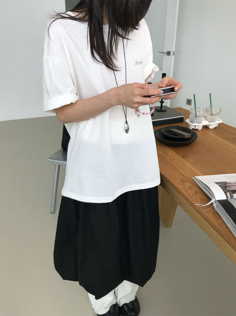 蛋糕圖案印花寬鬆t