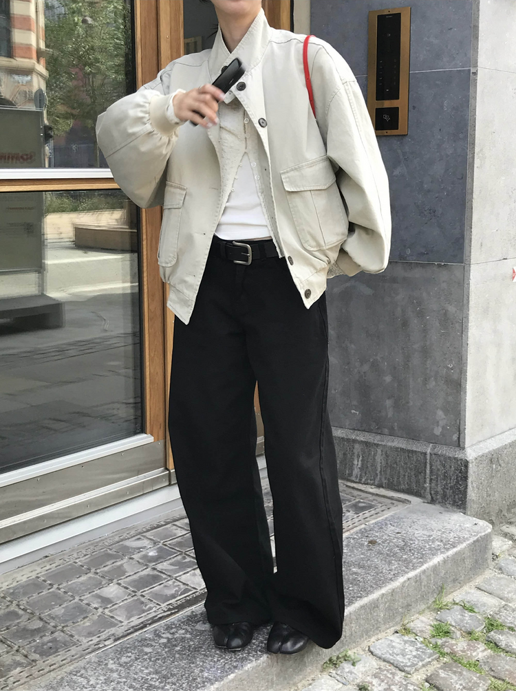 美色極簡低腰修身直褲