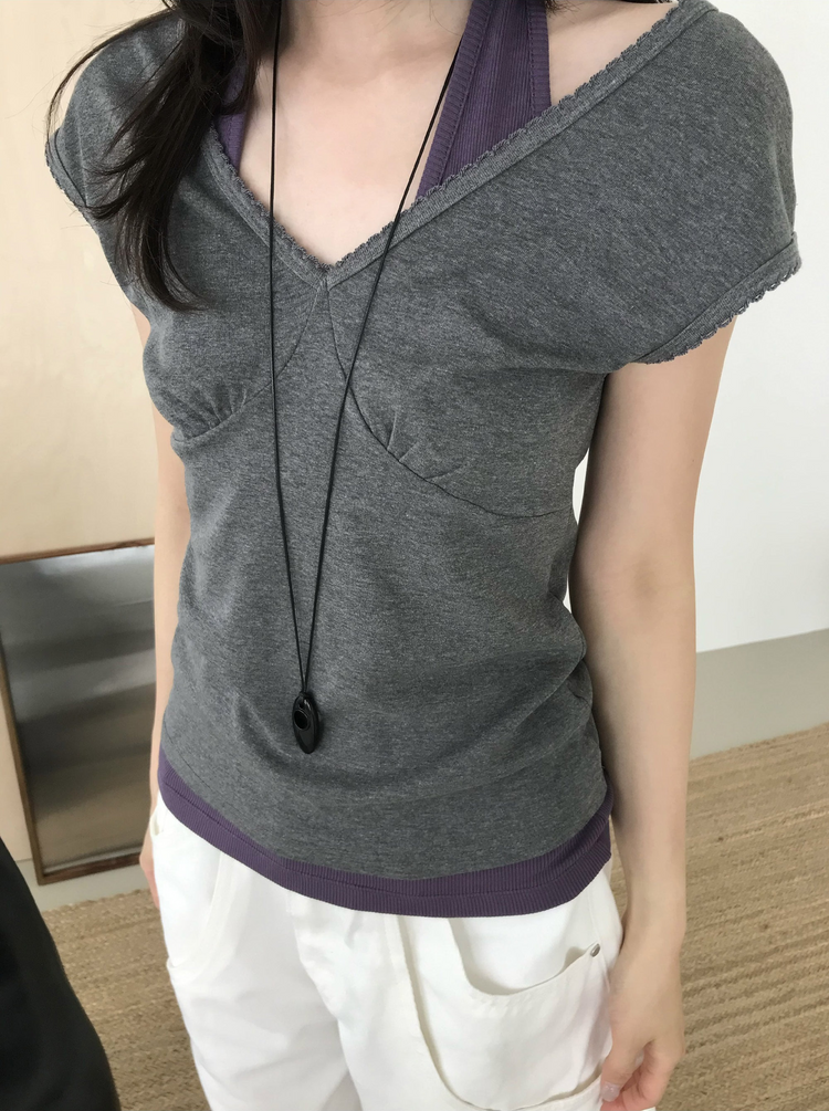 雙層口袋設計感細節六分褲