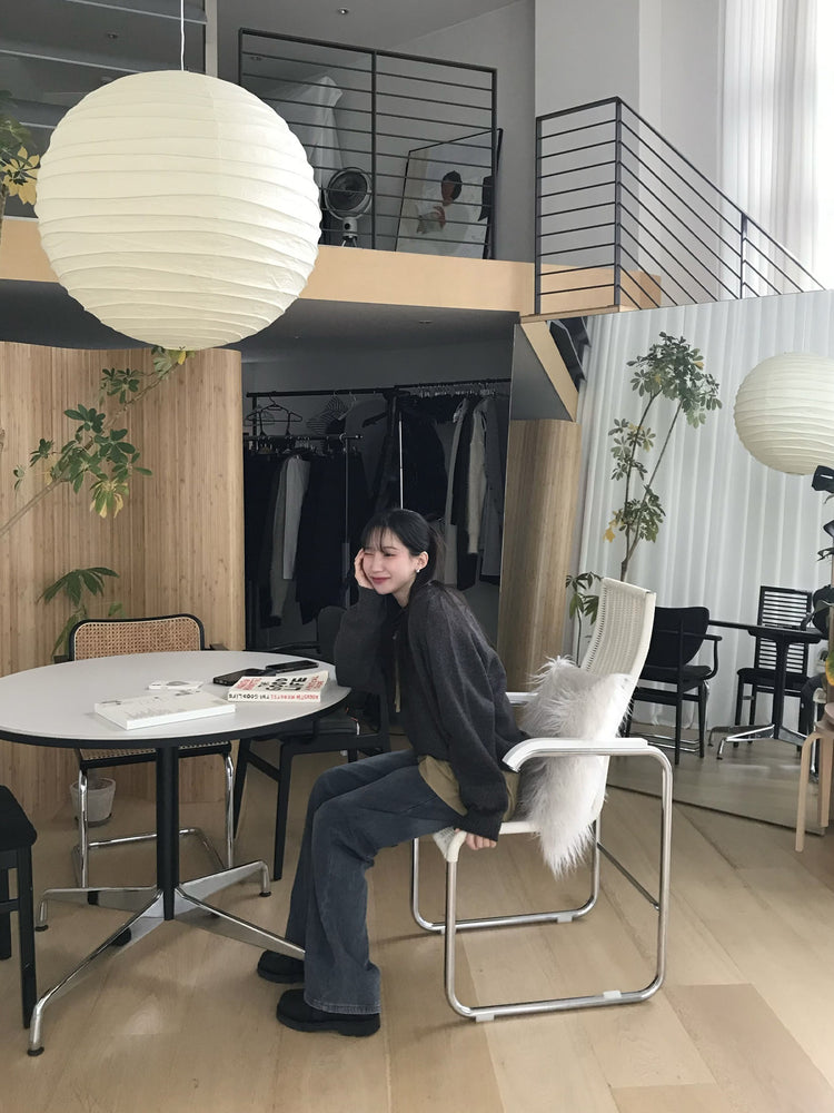 隱形橡筋腰頭直腿內刷毛牛仔褲