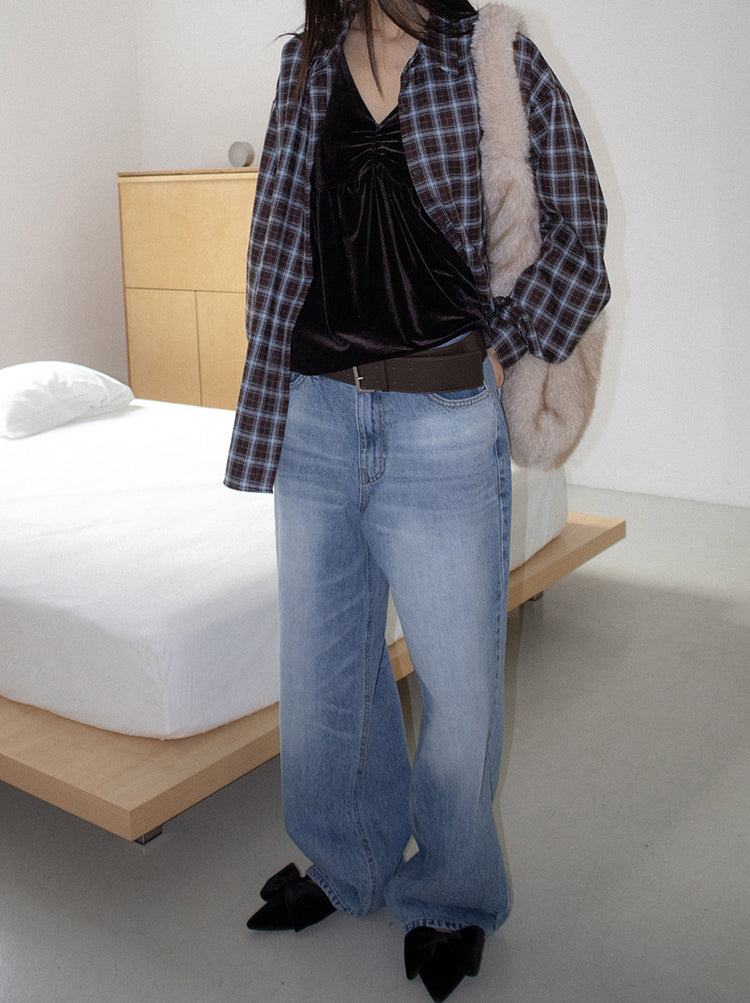 經典蝴蝶結絲絨質感尖頭鞋