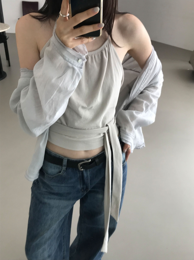 美色鉚釘細節牛仔褲