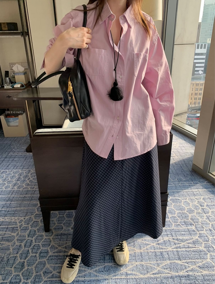 經典基礎棉質寬鬆襯衫