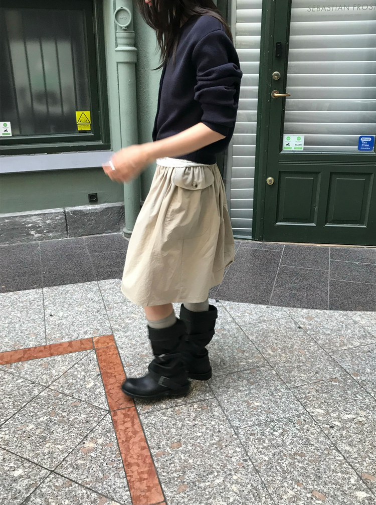 美色圓領排鈕針織外套