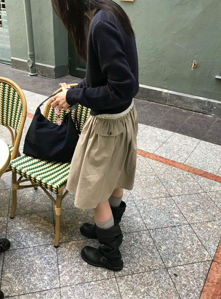 美色圓領排鈕針織外套