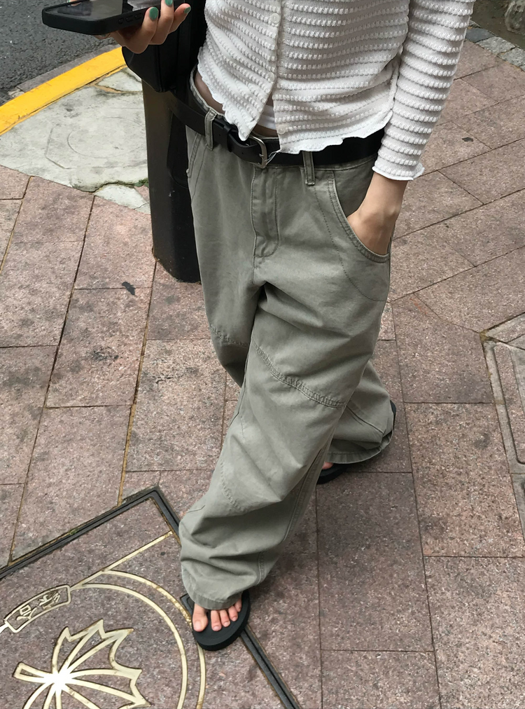 壓花線細節排鈕七分袖上衣