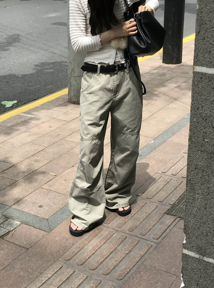 壓花線細節排鈕七分袖上衣