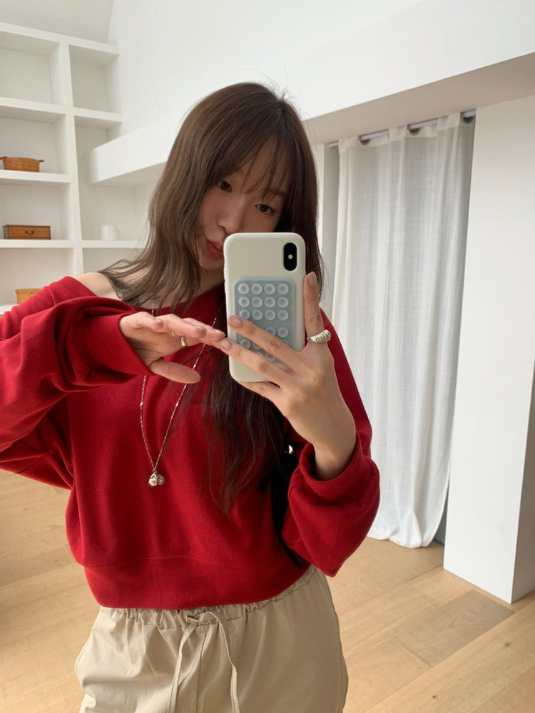 美肩U領修腰上衣