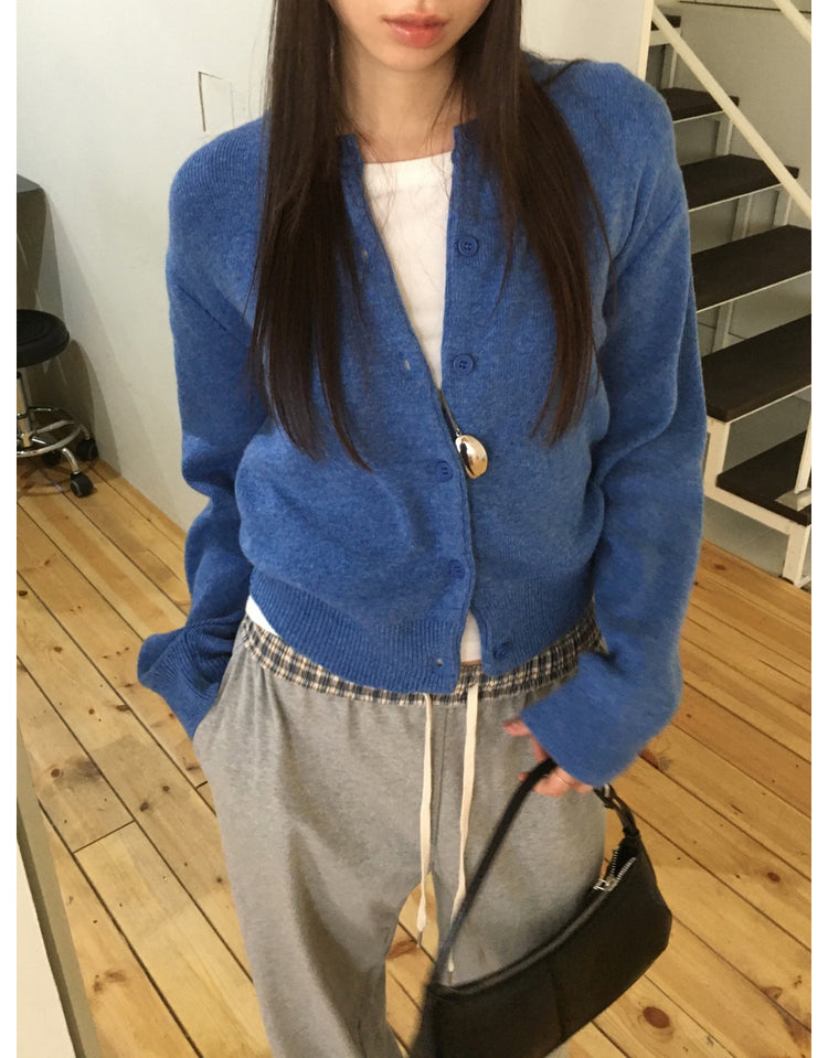 格紋反著腰頭細節棉褲