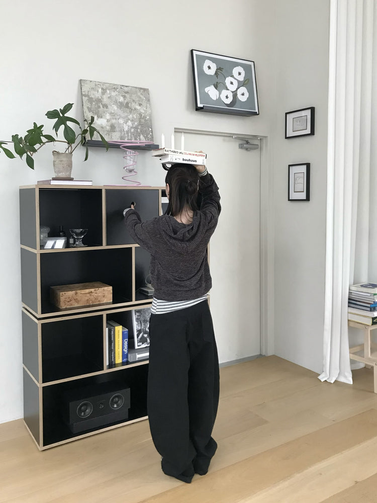 美色雙腰扣細節繭型褲