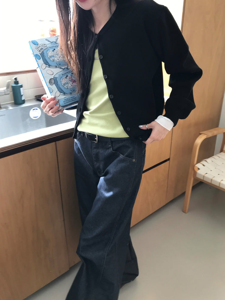 美色經典排鈕針織外套