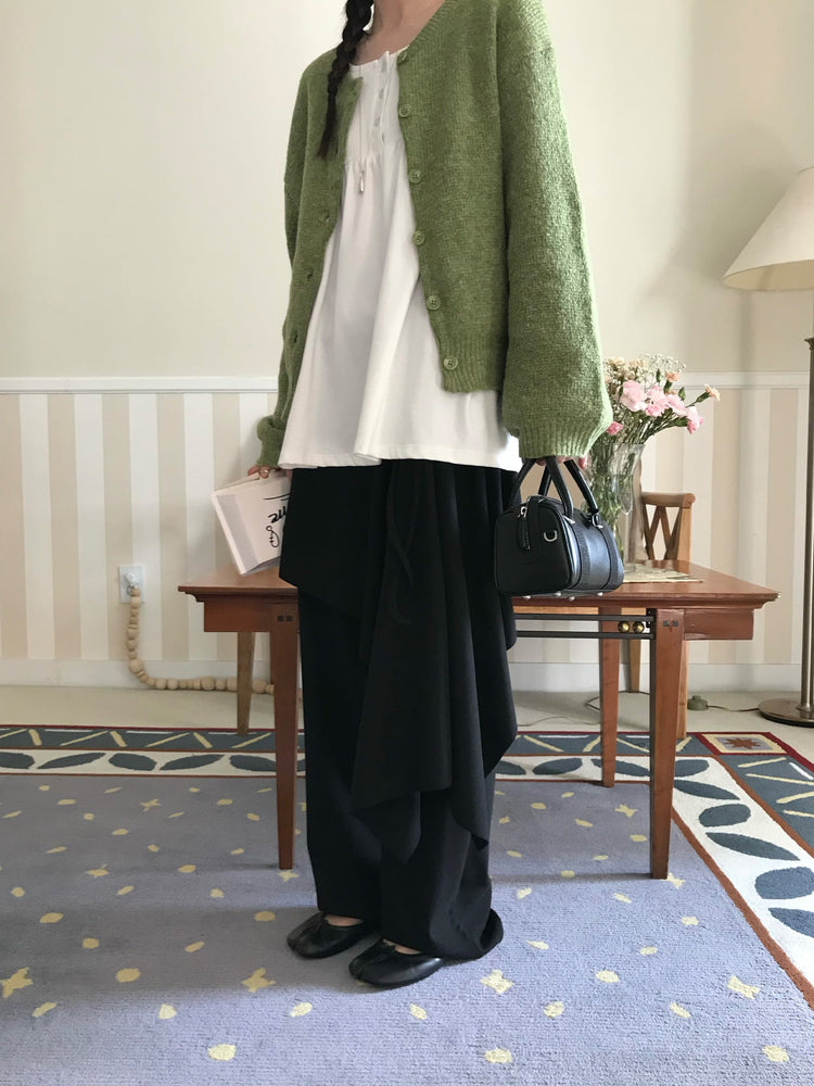 混色基礎排鈕針織外套