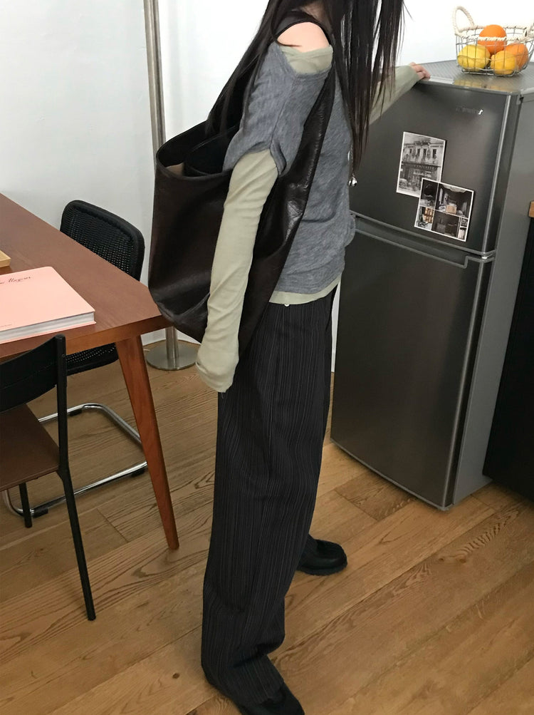 美色船領修身上衣